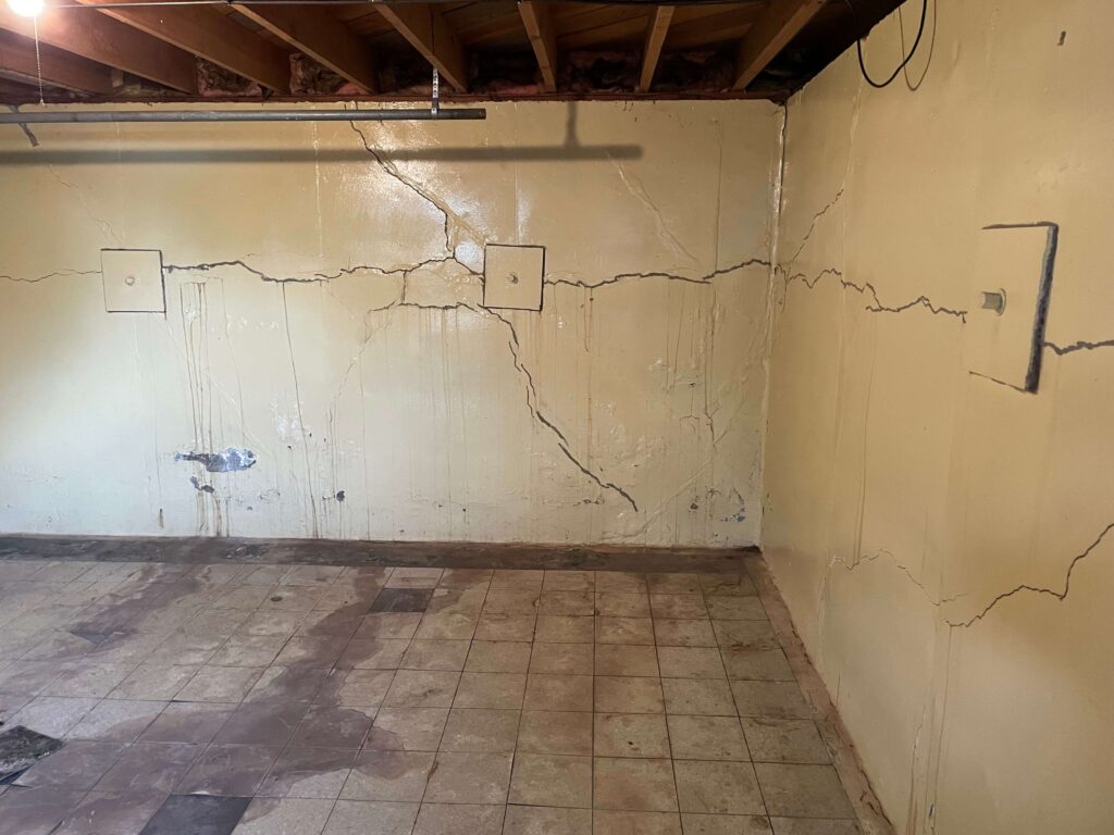 Hairline Foundation Cracks in the basement